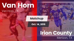 Matchup: Van Horn  vs. Irion County  2016