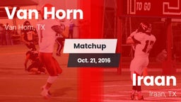 Matchup: Van Horn  vs. Iraan  2016