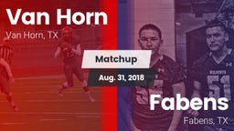 Matchup: Van Horn  vs. Fabens  2018