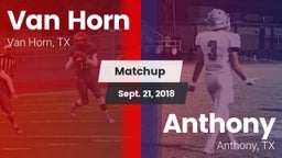 Matchup: Van Horn  vs. Anthony  2018