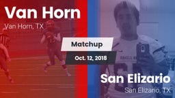 Matchup: Van Horn  vs. San Elizario  2018