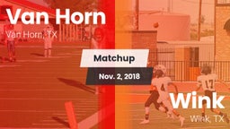 Matchup: Van Horn  vs. Wink  2018