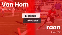 Matchup: Van Horn  vs. Iraan  2018