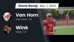 Recap: Van Horn  vs. Wink  2019