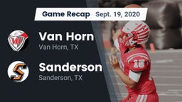Recap: Van Horn  vs. Sanderson  2020