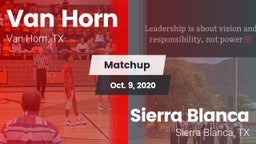 Matchup: Van Horn  vs. Sierra Blanca  2020