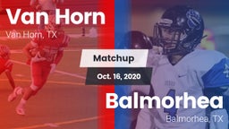 Matchup: Van Horn  vs. Balmorhea  2020