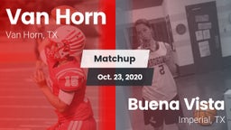Matchup: Van Horn  vs. Buena Vista  2020