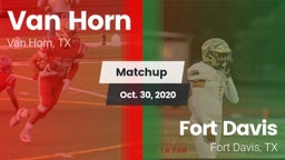 Matchup: Van Horn  vs. Fort Davis  2020