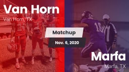 Matchup: Van Horn  vs. Marfa  2020