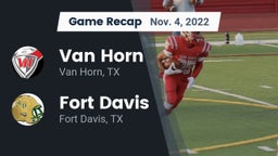Recap: Van Horn  vs. Fort Davis  2022
