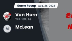 Recap: Van Horn  vs. McLean 2023