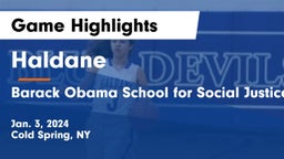 Haldane  vs Barack Obama School for Social Justice Game Highlights - Jan. 3, 2024