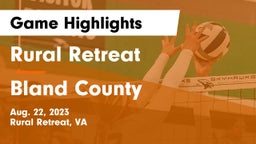 Rural Retreat  vs Bland County  Game Highlights - Aug. 22, 2023