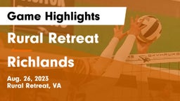 Rural Retreat  vs Richlands Game Highlights - Aug. 26, 2023
