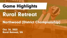 Rural Retreat  vs Northwood (District Championship) Game Highlights - Oct. 26, 2023