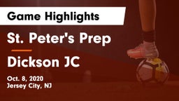 St. Peter's Prep  vs Dickson  JC Game Highlights - Oct. 8, 2020