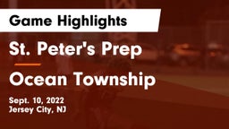 St. Peter's Prep  vs Ocean Township  Game Highlights - Sept. 10, 2022