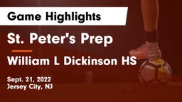 St. Peter's Prep  vs William L Dickinson HS Game Highlights - Sept. 21, 2022
