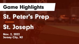 St. Peter's Prep  vs St. Joseph  Game Highlights - Nov. 2, 2022