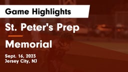 St. Peter's Prep  vs Memorial   Game Highlights - Sept. 16, 2023