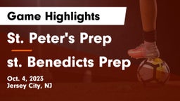 St. Peter's Prep  vs st. Benedicts Prep Game Highlights - Oct. 4, 2023