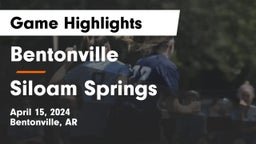 Bentonville  vs Siloam Springs  Game Highlights - April 15, 2024