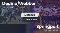 Matchup: Medina/Webber High S vs. Springport  2018