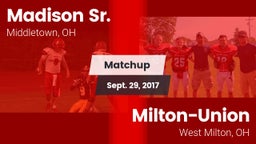 Matchup: Madison vs. Milton-Union  2017