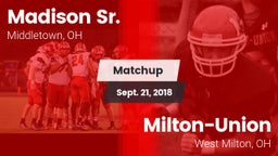 Matchup: Madison vs. Milton-Union  2018