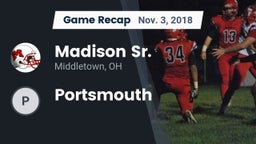 Recap: Madison Sr.  vs. Portsmouth 2018