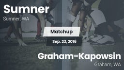 Matchup: Sumner  vs. Graham-Kapowsin  2016