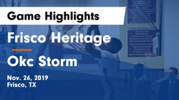 Frisco Heritage  vs Okc Storm Game Highlights - Nov. 26, 2019
