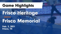 Frisco Heritage  vs Frisco Memorial  Game Highlights - Feb. 2, 2021