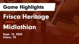 Frisco Heritage  vs Midlothian  Game Highlights - Sept. 15, 2020