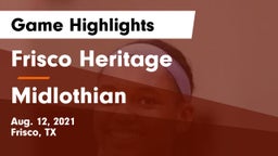 Frisco Heritage  vs Midlothian  Game Highlights - Aug. 12, 2021