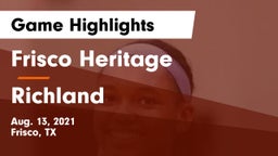 Frisco Heritage  vs Richland  Game Highlights - Aug. 13, 2021