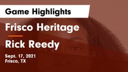 Frisco Heritage  vs Rick Reedy  Game Highlights - Sept. 17, 2021