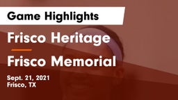 Frisco Heritage  vs Frisco Memorial  Game Highlights - Sept. 21, 2021