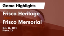 Frisco Heritage  vs Frisco Memorial  Game Highlights - Oct. 22, 2021