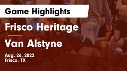 Frisco Heritage  vs Van Alstyne  Game Highlights - Aug. 26, 2022