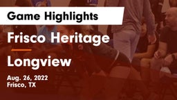Frisco Heritage  vs Longview  Game Highlights - Aug. 26, 2022