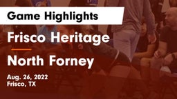 Frisco Heritage  vs North Forney  Game Highlights - Aug. 26, 2022