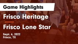 Frisco Heritage  vs Frisco Lone Star  Game Highlights - Sept. 6, 2022