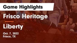 Frisco Heritage  vs Liberty  Game Highlights - Oct. 7, 2022