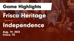 Frisco Heritage  vs Independence  Game Highlights - Aug. 19, 2023