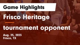 Frisco Heritage  vs tournament opponent Game Highlights - Aug. 25, 2023