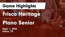 Frisco Heritage  vs Plano Senior  Game Highlights - Sept. 1, 2023