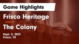 Frisco Heritage  vs The Colony  Game Highlights - Sept. 5, 2023