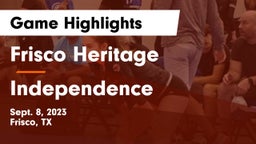 Frisco Heritage  vs Independence  Game Highlights - Sept. 8, 2023